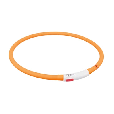 Trixie Leuchtendes Halsband Hund Usb Silikon Wiederaufladbar Orange