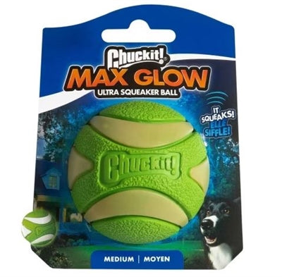 Chuckit Max Glow Ultra Squeeker Ball Grün