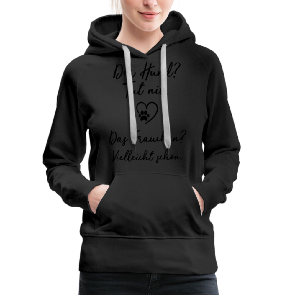 Frauen Premium Hoodie - Schwarz