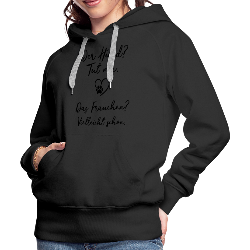 Frauen Premium Hoodie - Schwarz