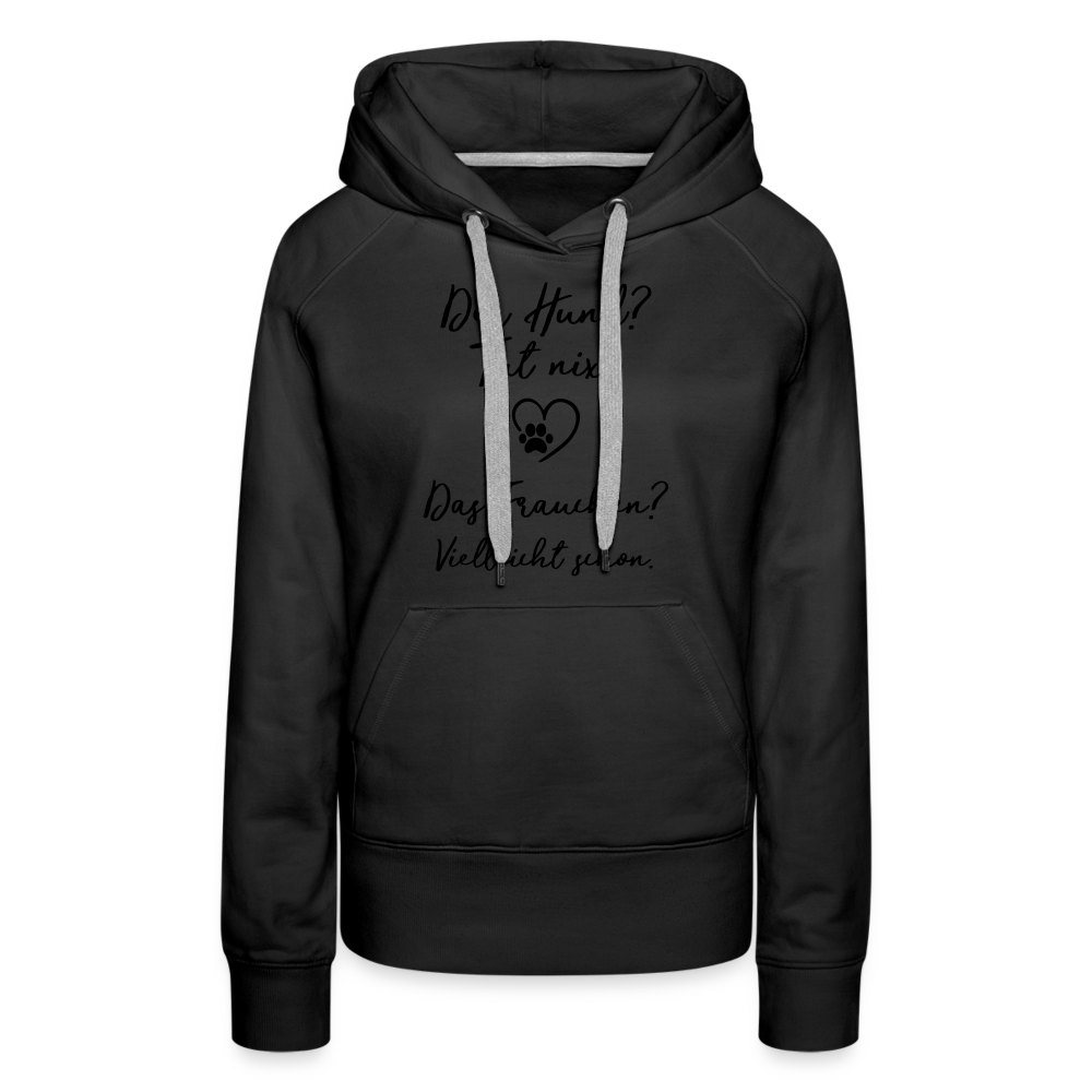 Frauen Premium Hoodie - Schwarz