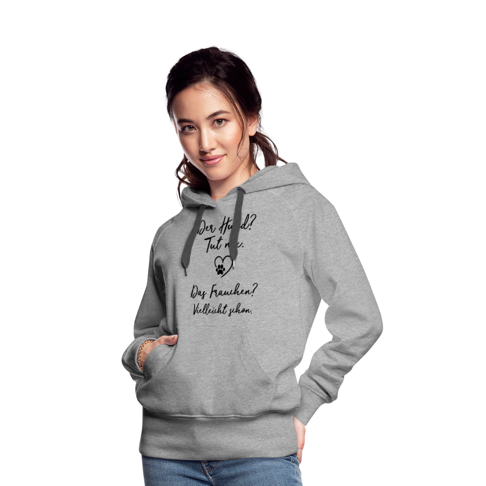 Frauen Premium Hoodie - Grau meliert