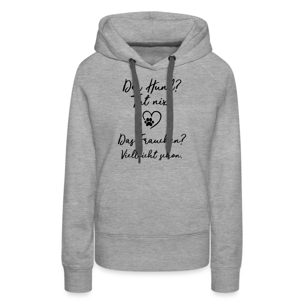 Frauen Premium Hoodie - Grau meliert