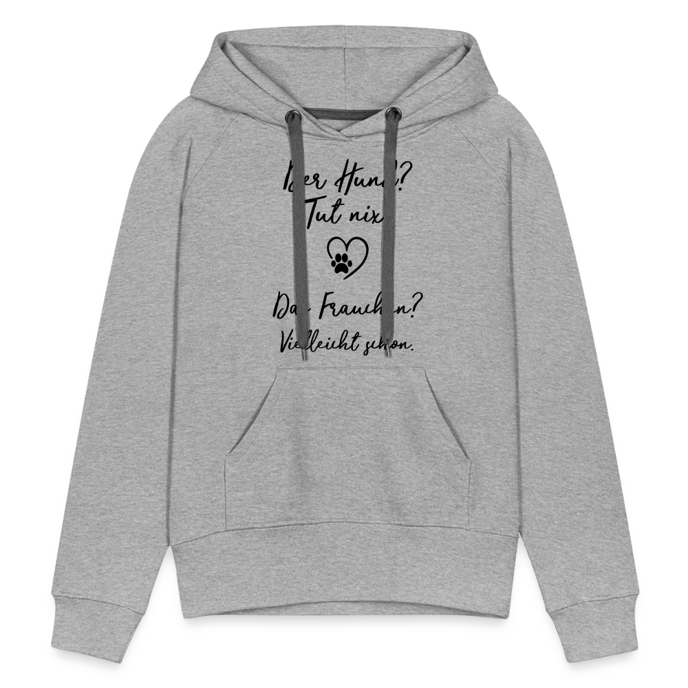 Frauen Premium Hoodie - Grau meliert