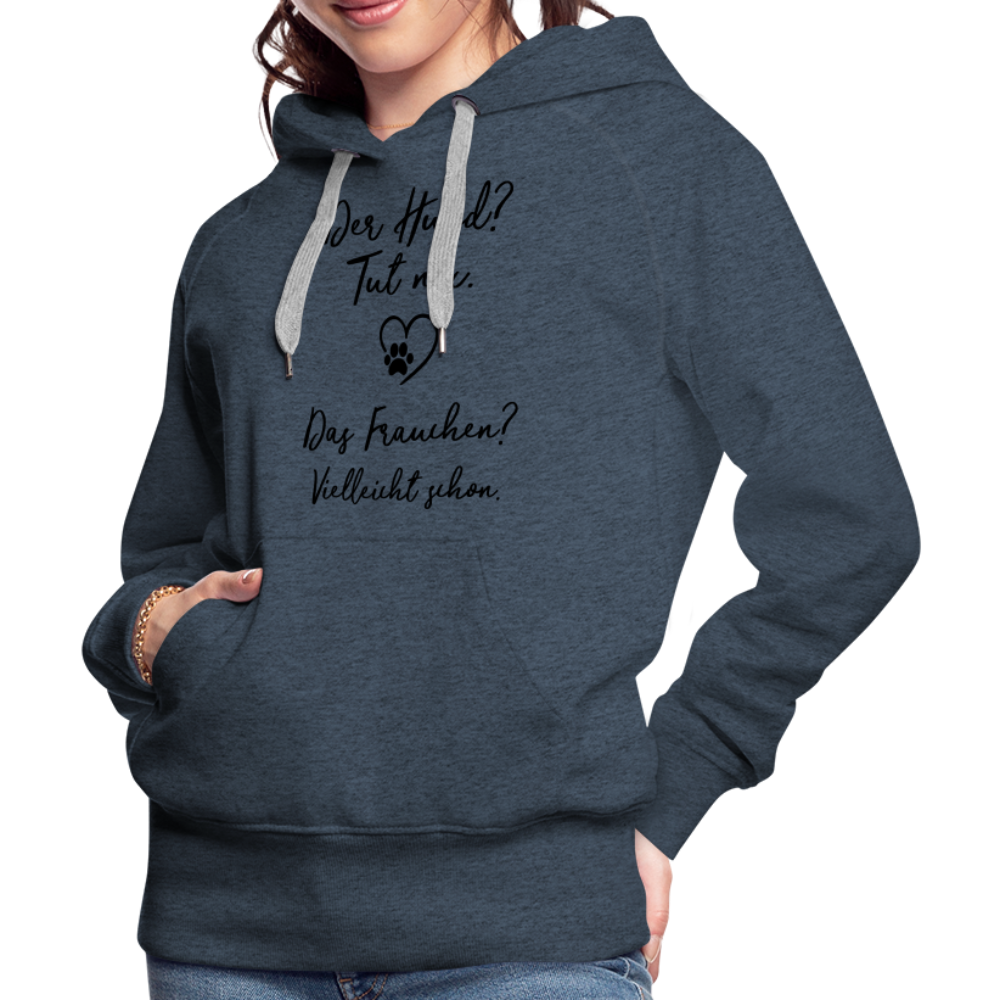 Frauen Premium Hoodie - Jeansblau