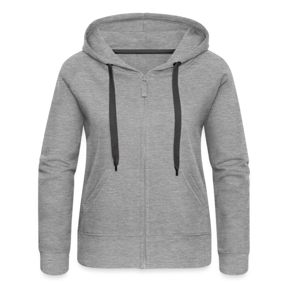 Frauen Premium Kapuzenjacke - Grau meliert