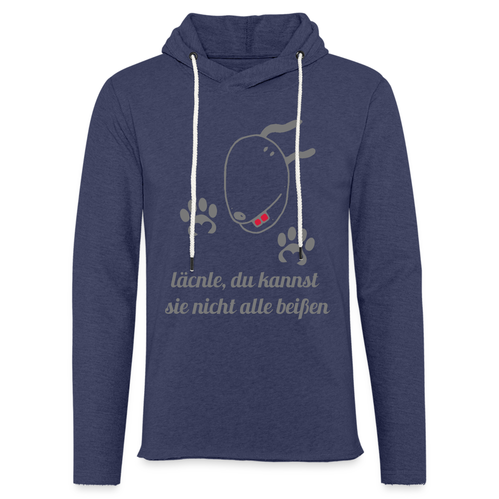 Leichtes Kapuzensweatshirt Unisex - Navy meliert