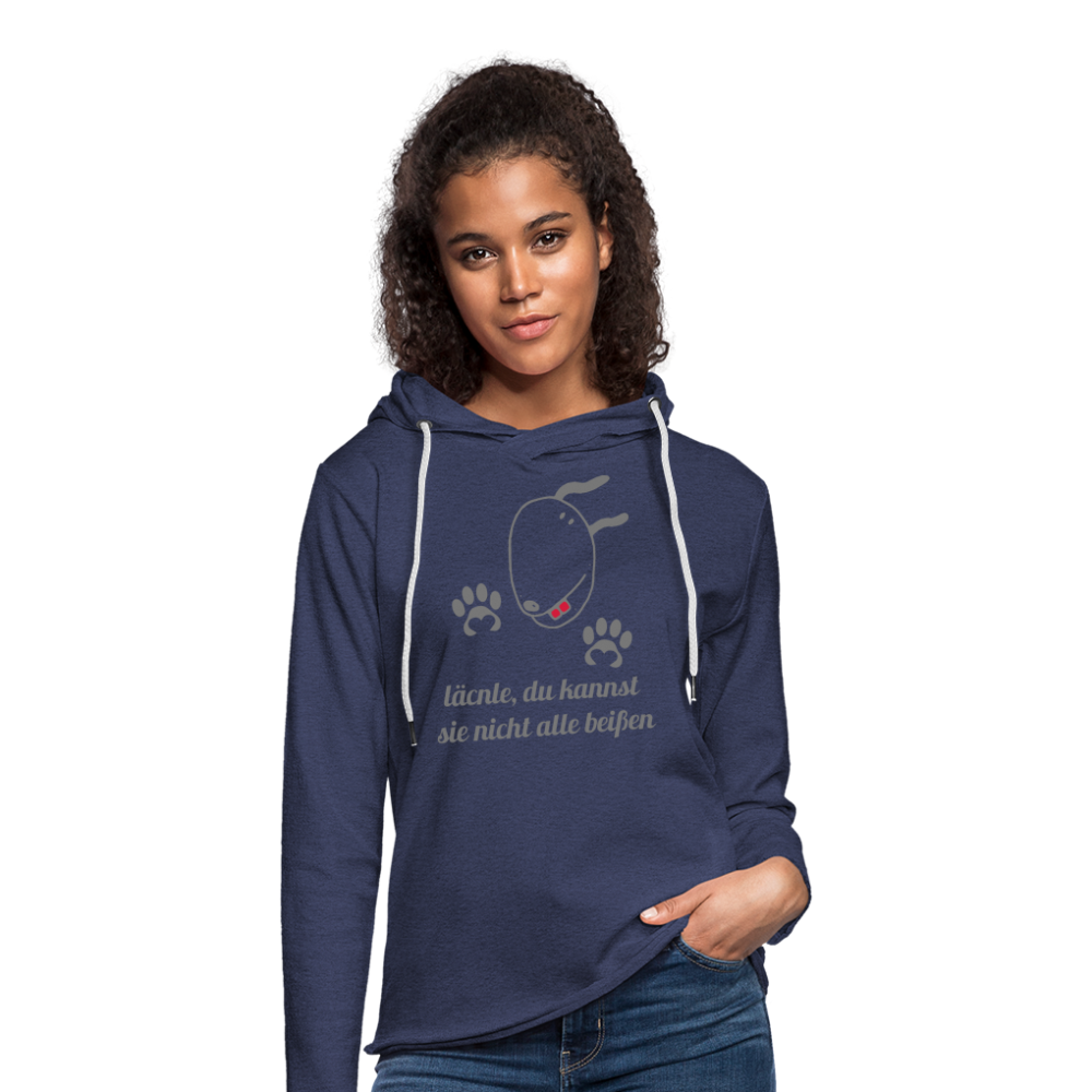 Leichtes Kapuzensweatshirt Unisex - Navy meliert