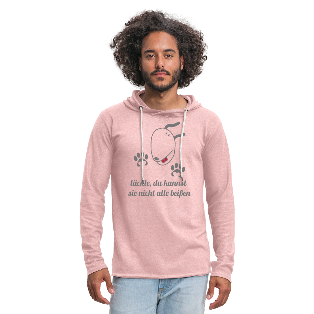 Leichtes Kapuzensweatshirt Unisex - Rosa-Creme meliert