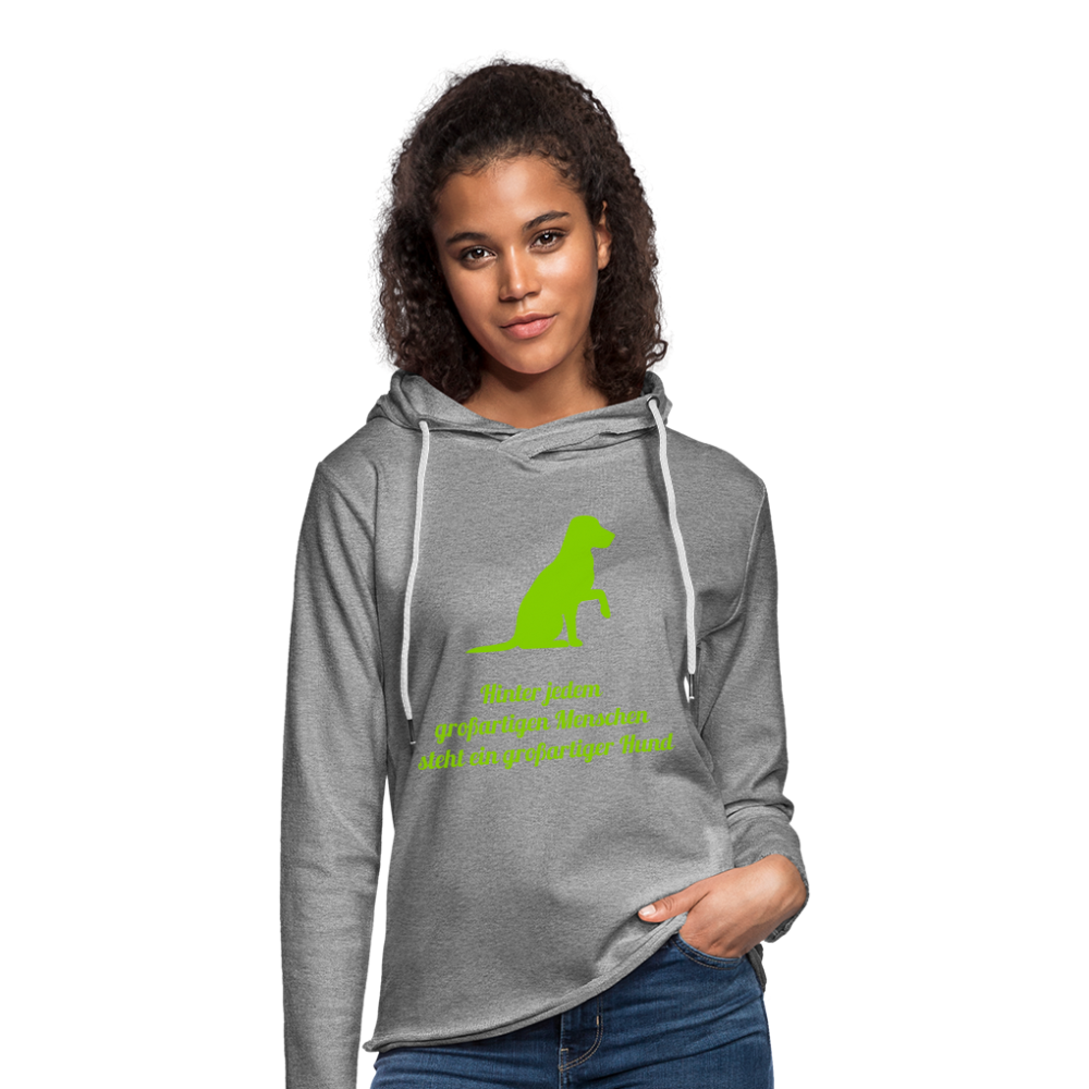 Leichtes Kapuzensweatshirt Unisex - Grau meliert