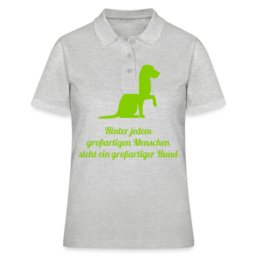 Frauen Polo Shirt - Grau meliert