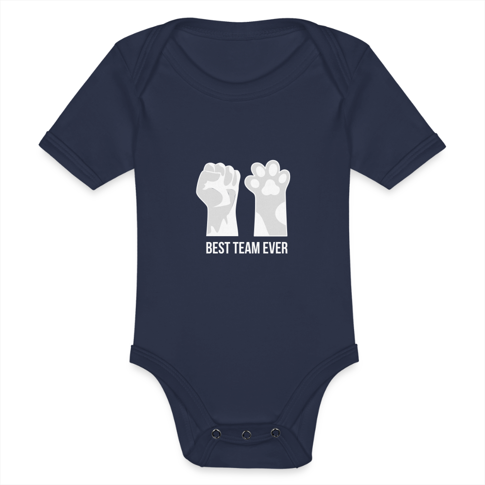 Baby Bio-Kurzarm-Body - Dunkelnavy