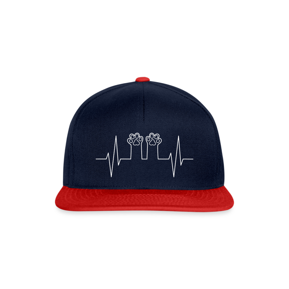 Snapback Cap - Navy/Rot