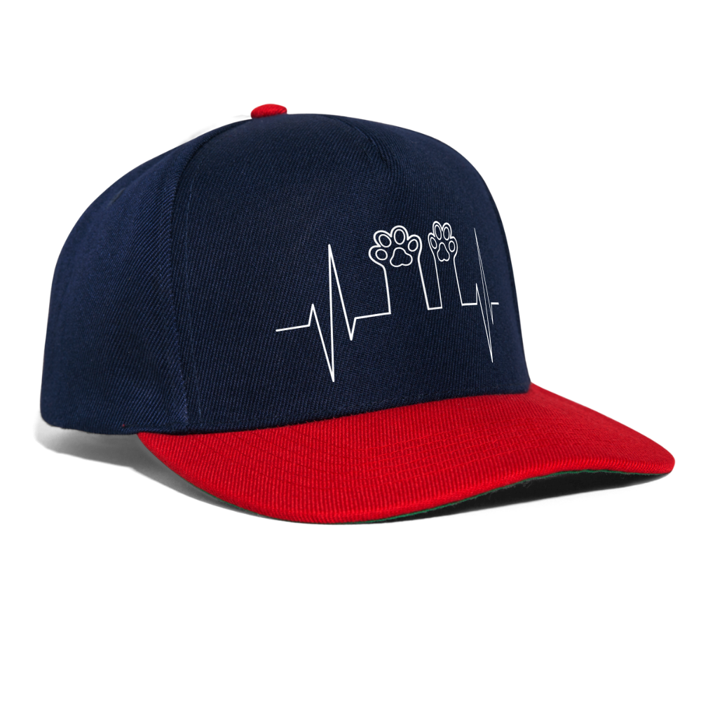 Snapback Cap - Navy/Rot