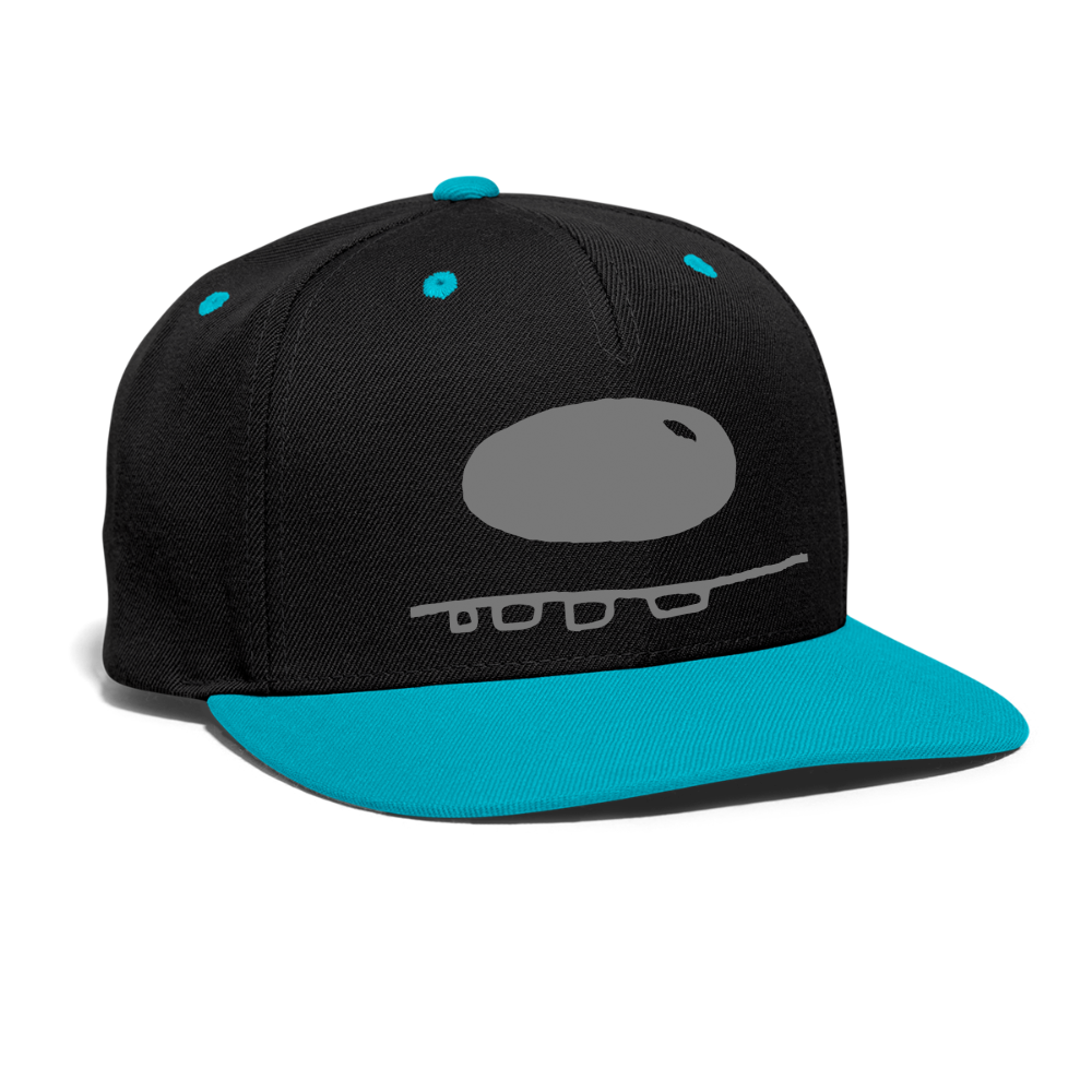 Kontrast Snapback Cap - Schwarz/Türkis