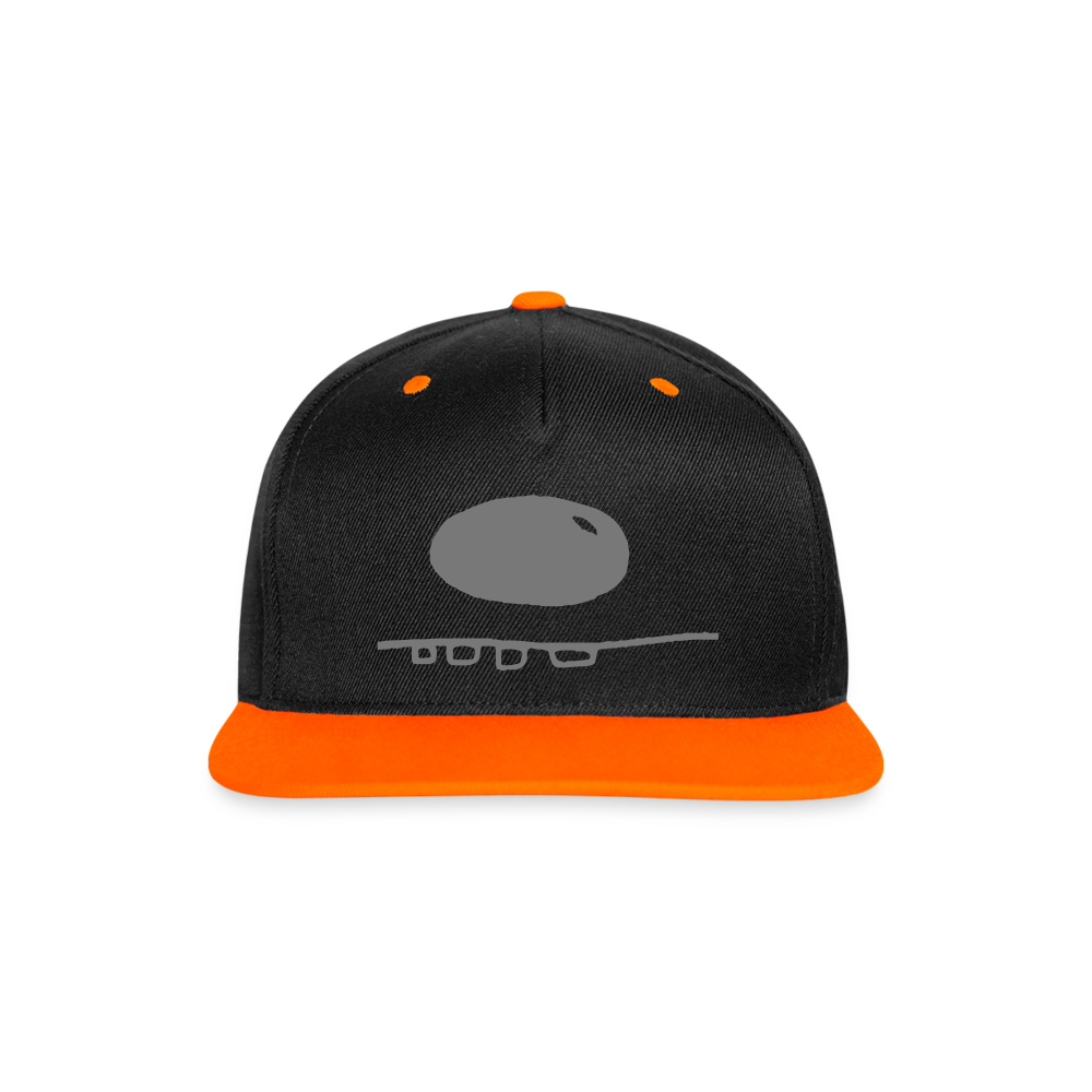 Kontrast Snapback Cap - Schwarz/Neonorange