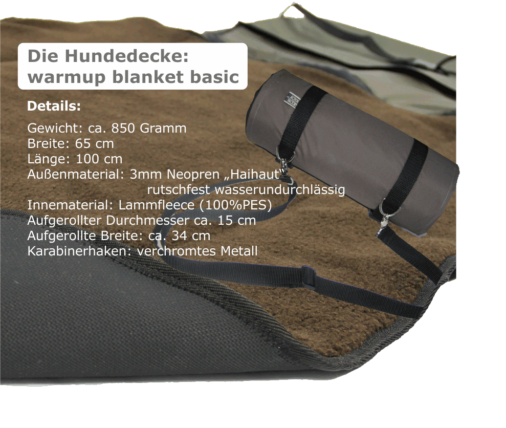 Warmup blanket „Big“ ins:brown outs:black