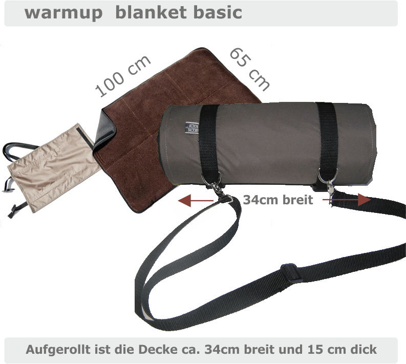 Warmup blanket „Big“ ins:brown outs:black