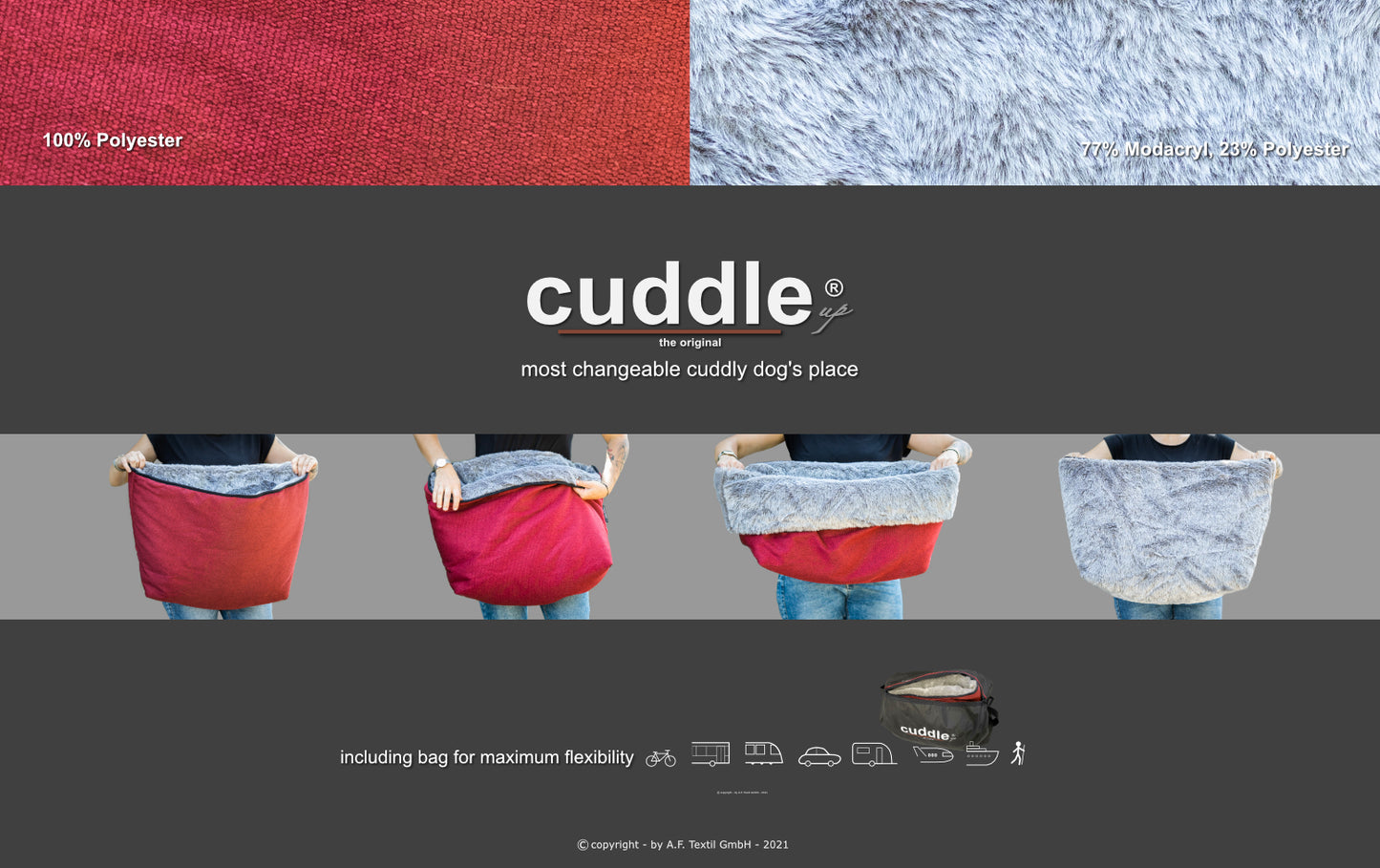 Cuddle up burgundy-silver gray